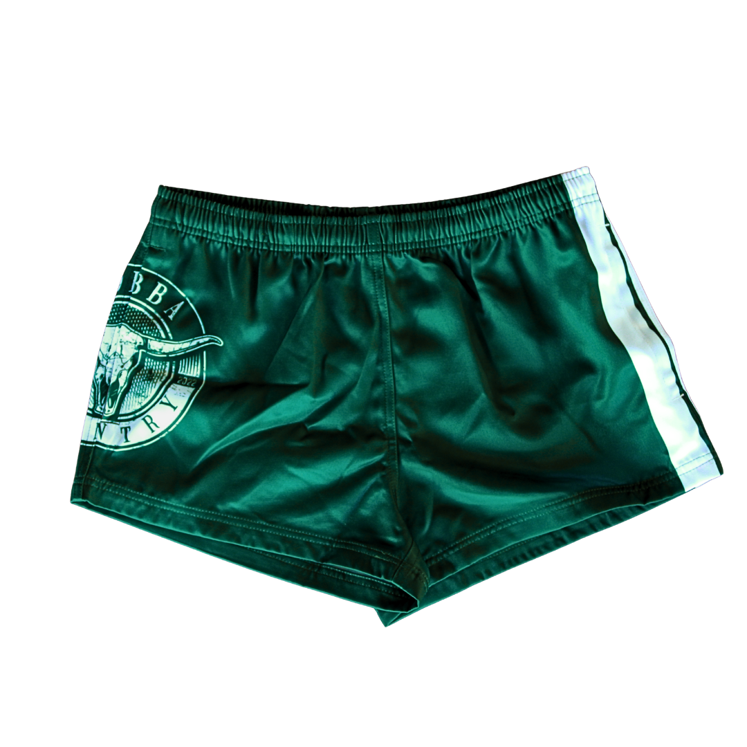 Footy Shorts (with Zip Pockets) - Green