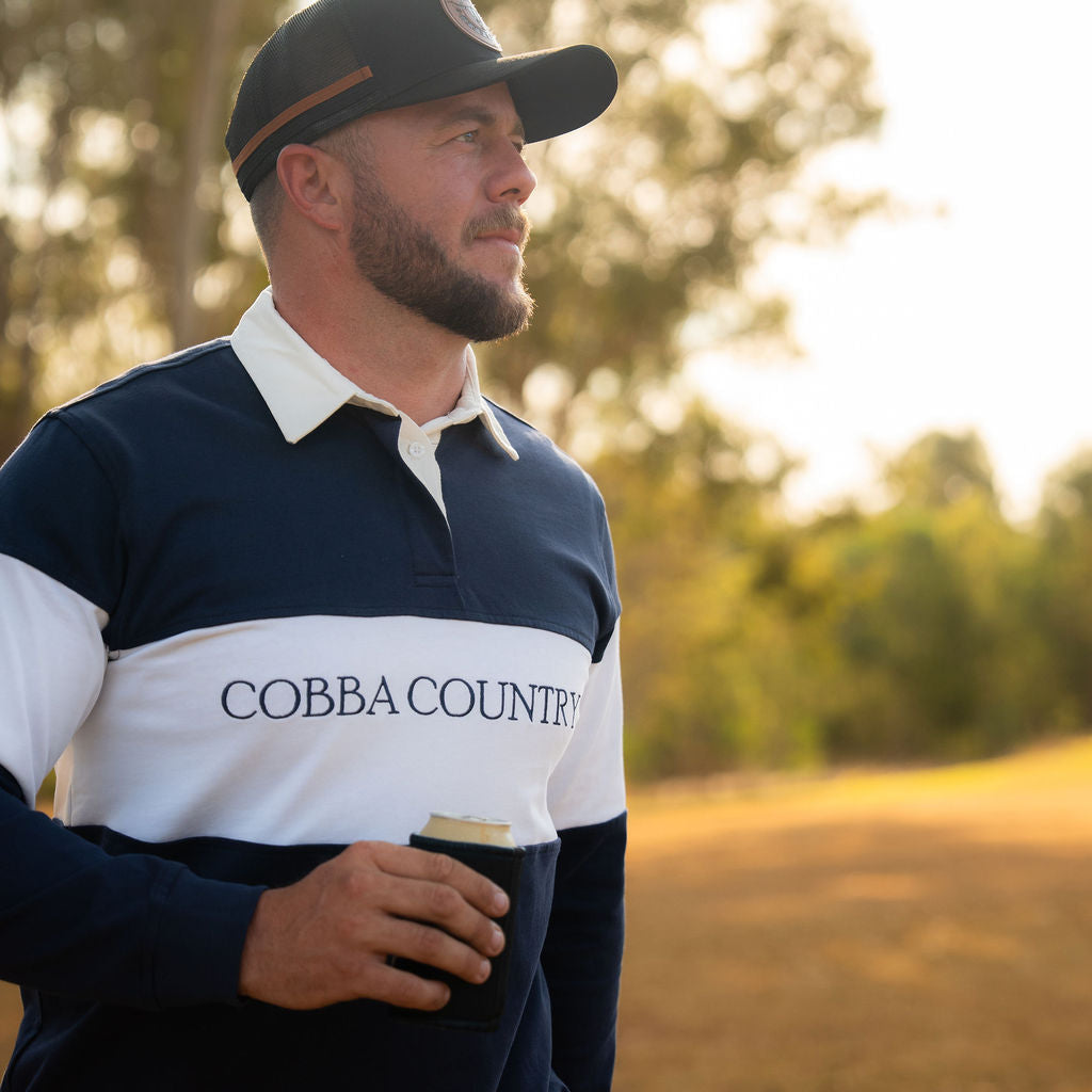 Men's Rugby Jersey - Navy & White