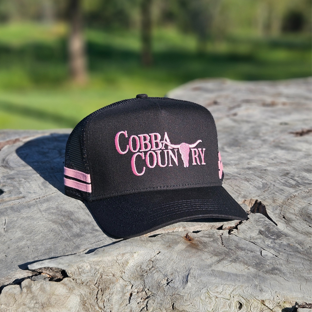 Trucker Hat - Signature Black & Pink