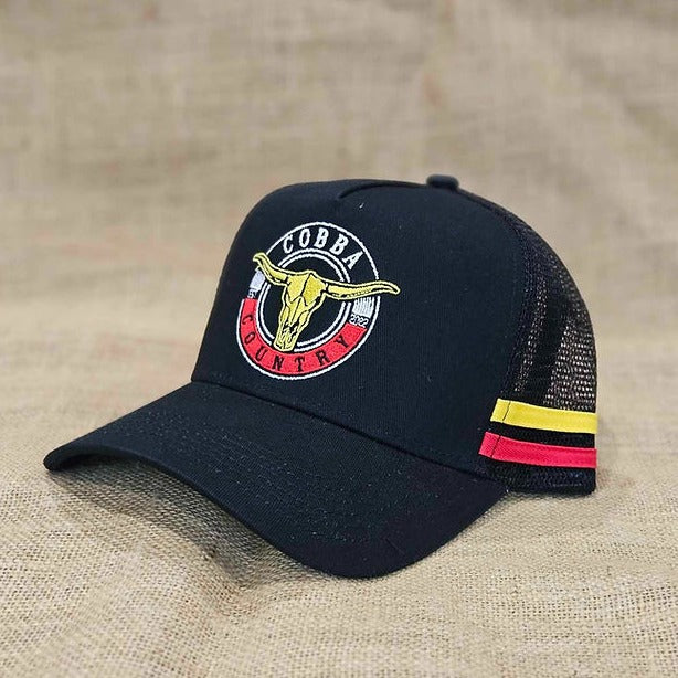 Trucker Hat - Hunter Black/Red/Yellow