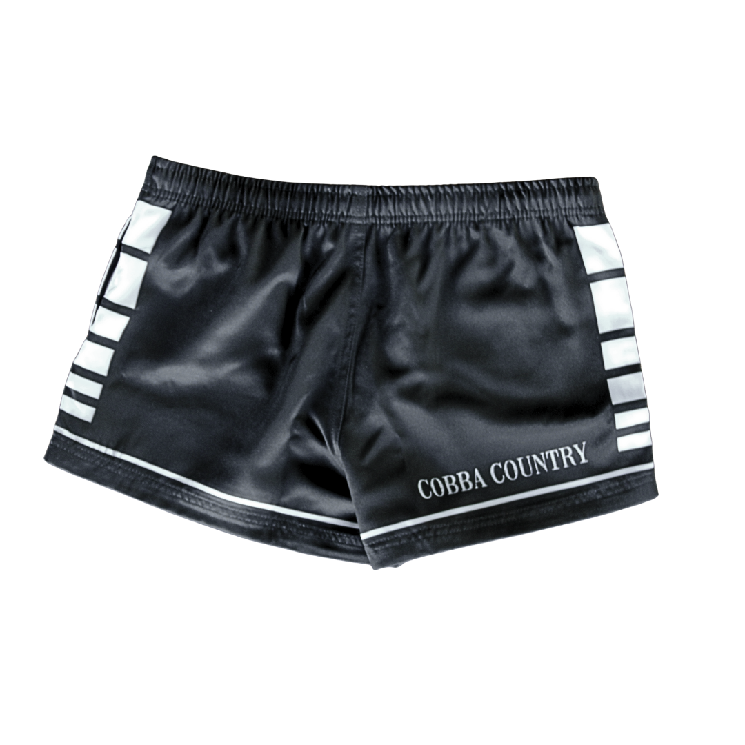 Footy Shorts (with Zip Pockets) - Black "It Is What It Is"