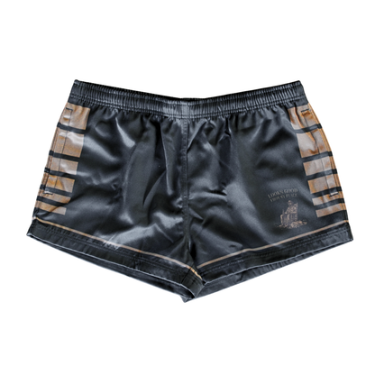 Footy Shorts (with Zip Pockets) - Black "Looks Good From My Place"