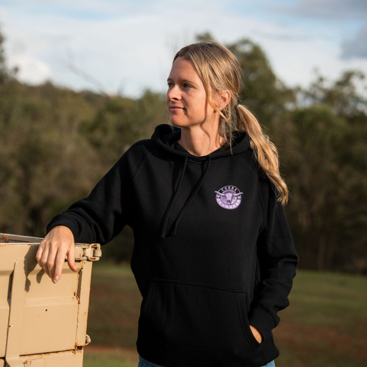 Hunter Hoodie - Black & Purple