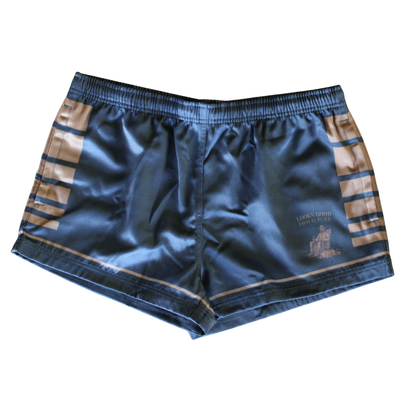 Footy Shorts (with Zip Pockets) - Black "Looks Good From My Place"
