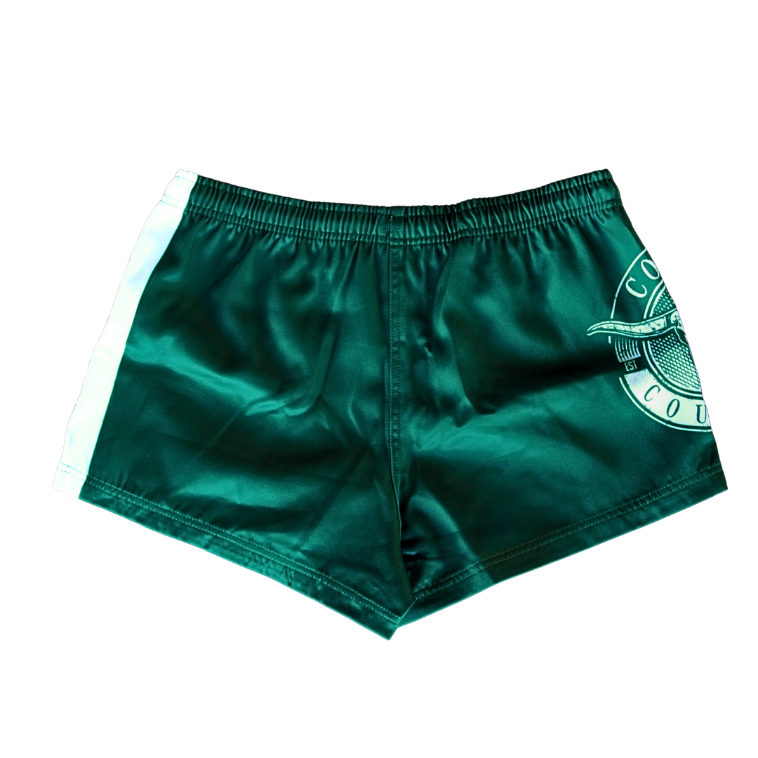 Footy Shorts (with Zip Pockets) - Green