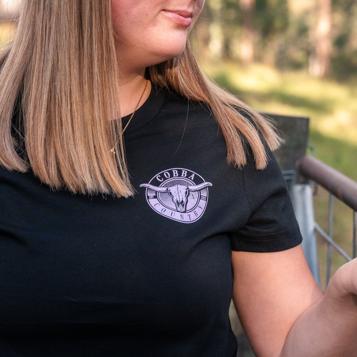Women's Hunter Tee - Black & Purple