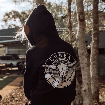 Kid's Hoodie - Black Hunter White Logo