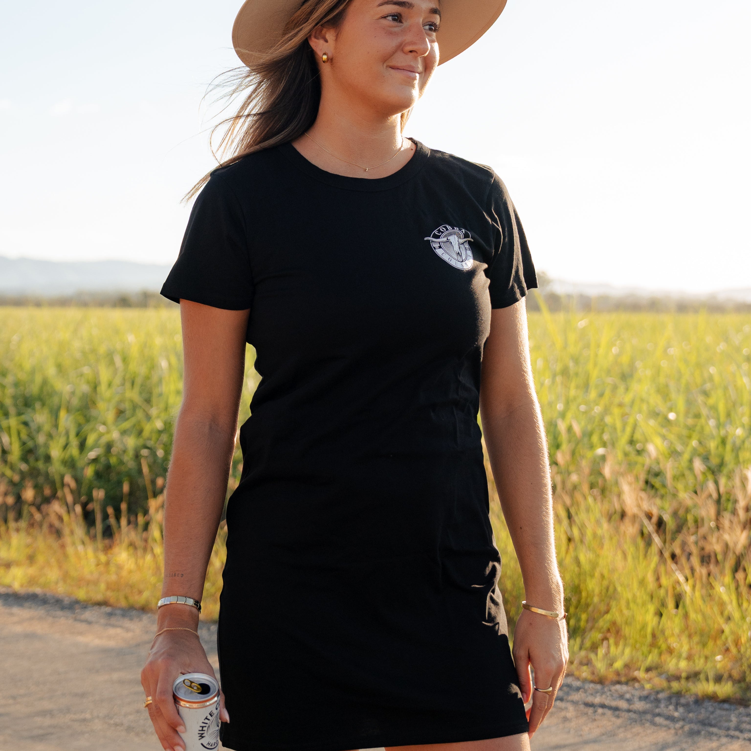 T-Shirt Dress - Black & White