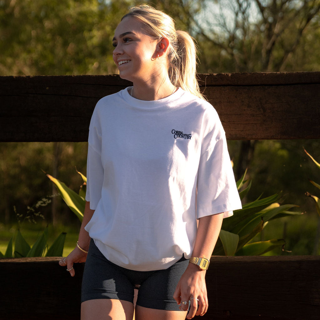 Cobba country signature white big tee
