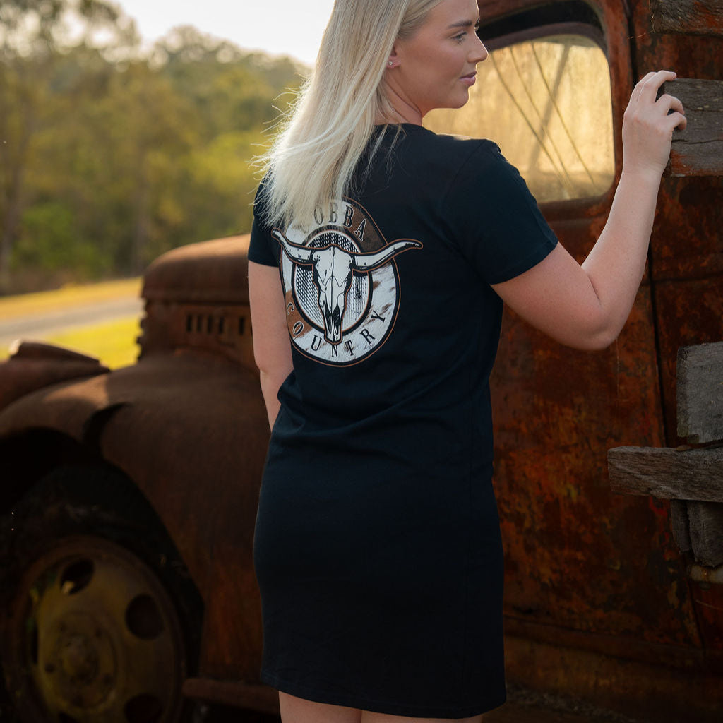 T-Shirt Dress - Cowhide