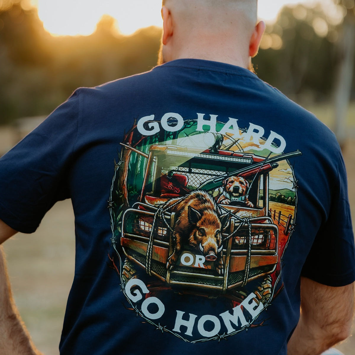 Men's Go Hard Or Go Home Tee - Navy