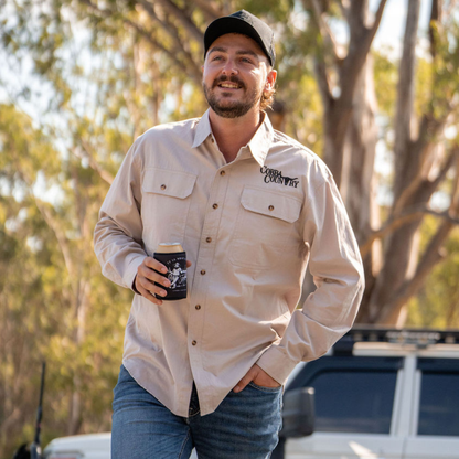 Men's Work Shirt (Full Button) - Stone