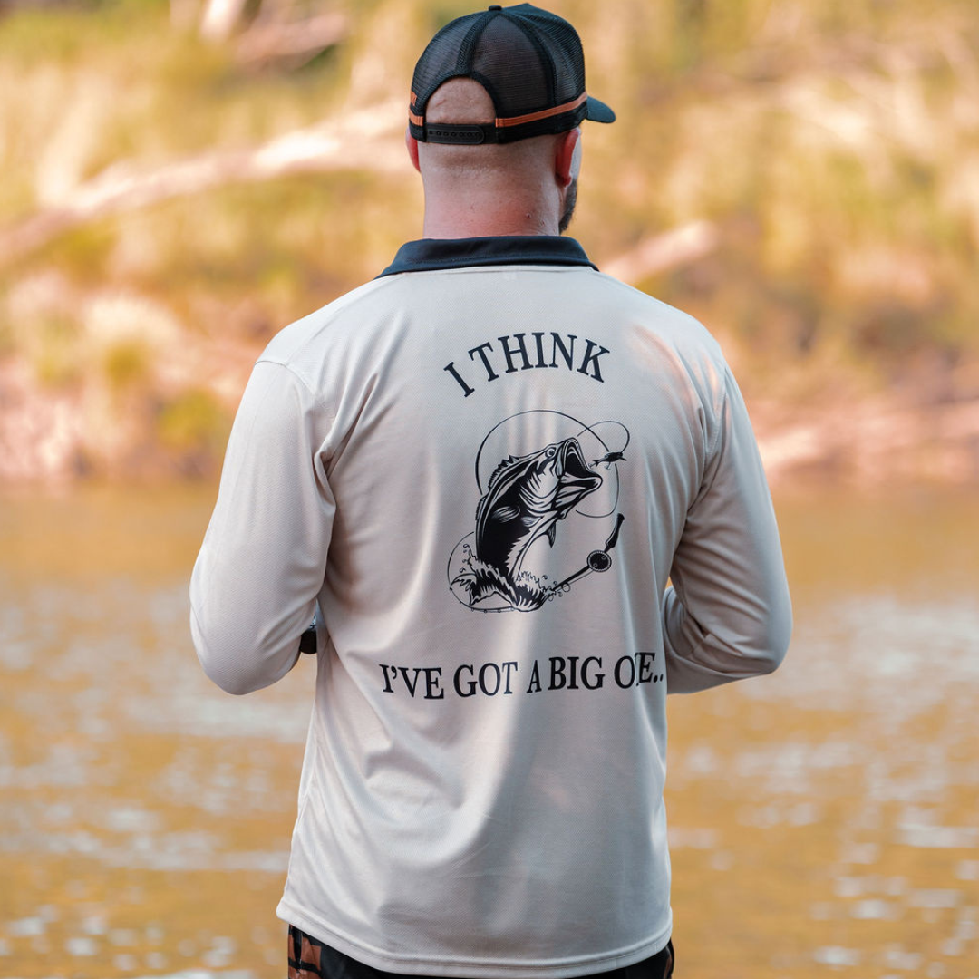 Fishing Shirt - Tan (I Think I've Got A Big One)