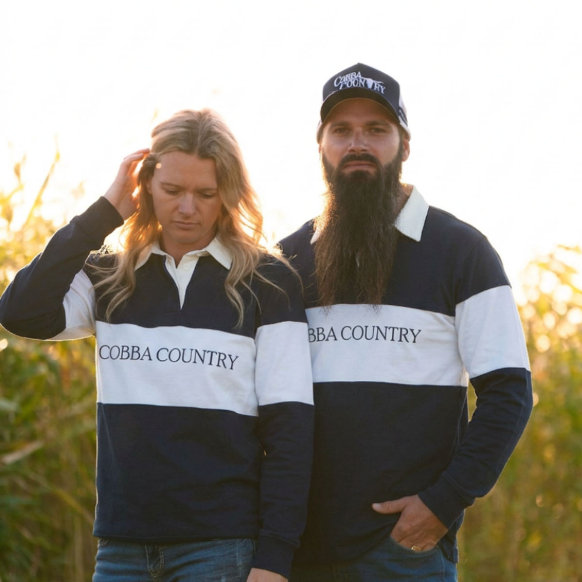 Unisex Rugby Jersey - Navy & White