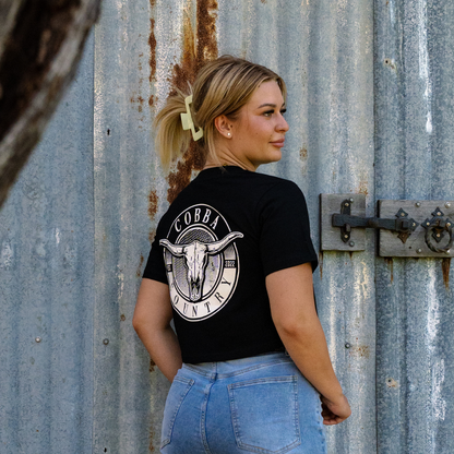 Cropped Hunter Tee - Black