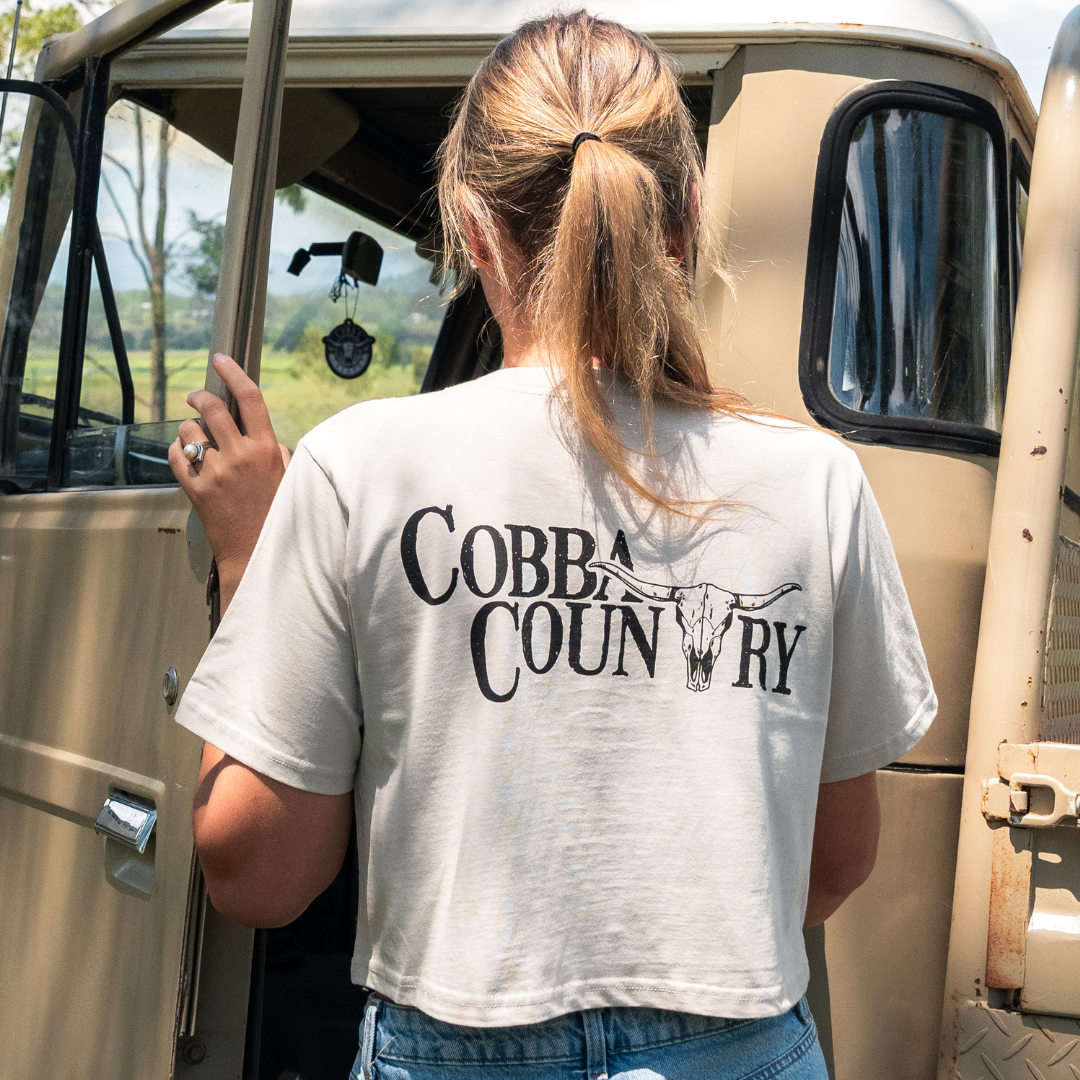 Cropped Signature Tee - Bone