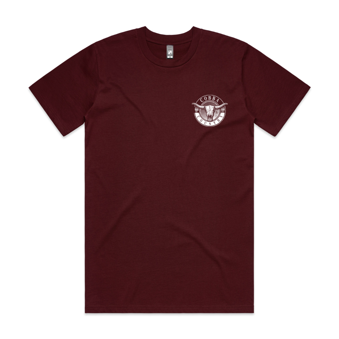 cobba_country_mens_hunter_tee_front_burgundy_red_outdoor_casual_mens.jpg
