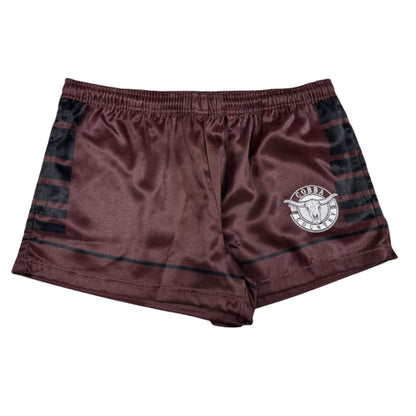 Footy Shorts (with zip pockets) - Brown