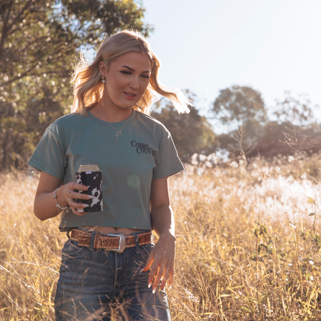Cropped Tee - Sage